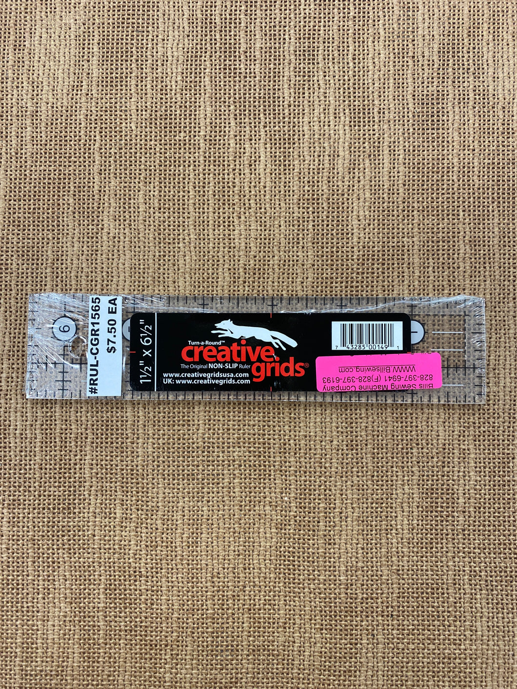 1.5 X 6.5 QUILTING RULER